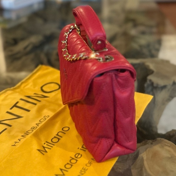 ‼️RARE‼️🎸💯AUTH. VALENTINO by MARIO V.🔥NWT🔥Lynn D Plate Leather Shoulder Bag - Picture 11 of 15